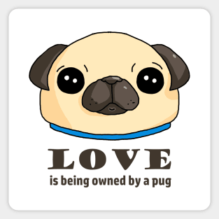 Pug Love (light) Sticker